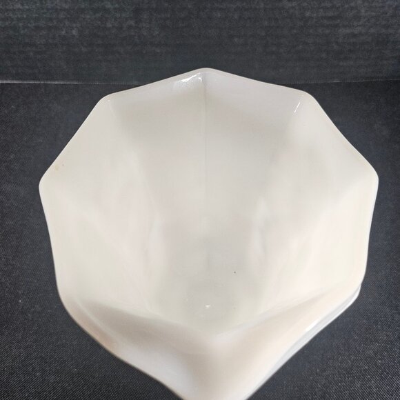 Anchor Hocking Grape Leaf Milk Glass Grape Leaf Pattern, Octagonal Pitcher - Picture 7 of 12